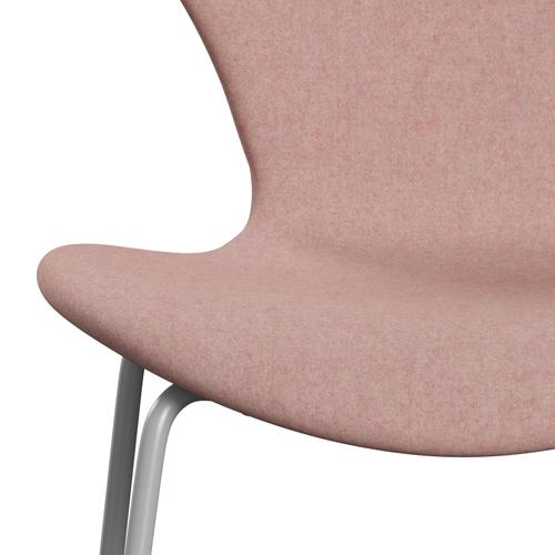 Fritz Hansen 3107 Stol Fuldpolstret, Nine Grey/Divina Md Pale Pink