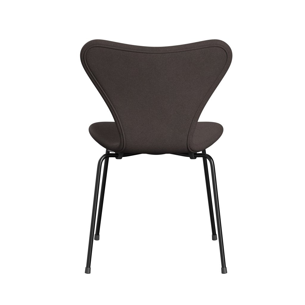 Fritz Hansen 3107 Stol Fuldpolstret, Sort/Divina Pastel Brun