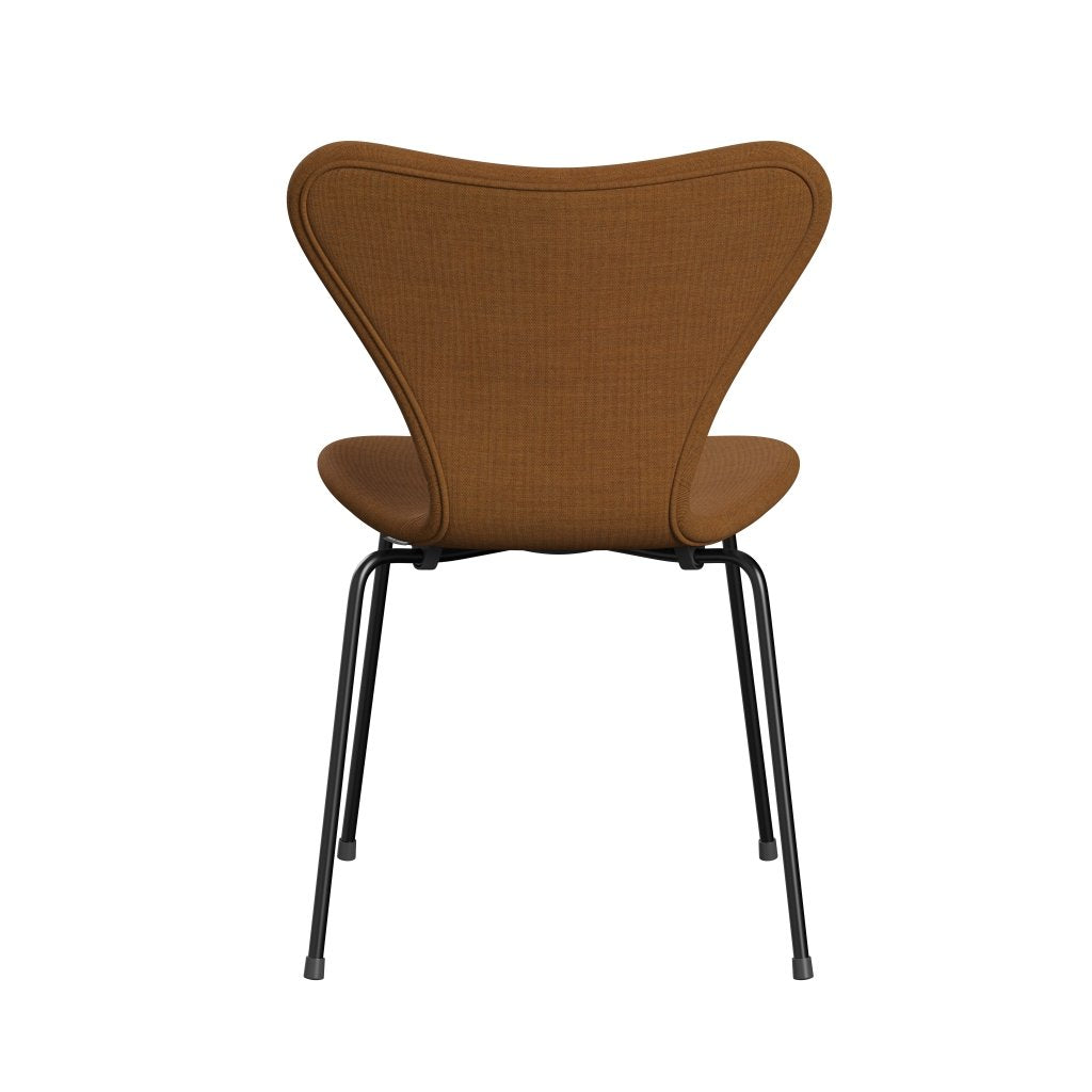 Fritz Hansen 3107 Stol Fuldpolstret, Sort/Remix Okker