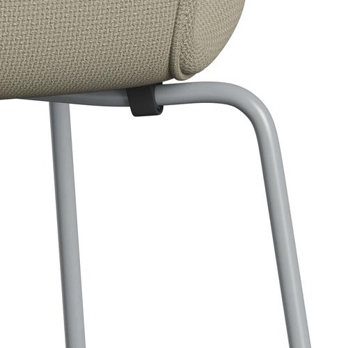 Fritz Hansen 3107 Stol Fuldpolstret, Silver Grey/Diablo Sand