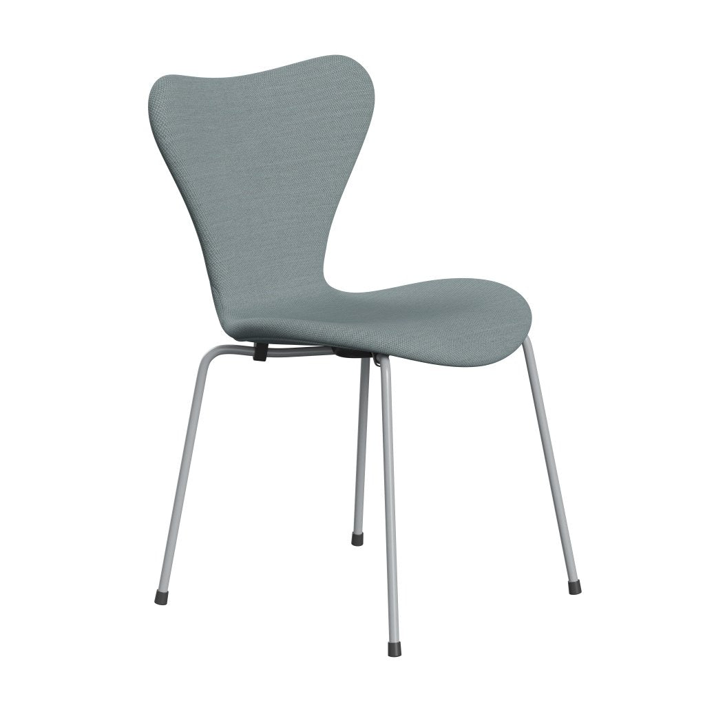 Fritz Hansen 3107 Stol Fuldpolstret, Silver Grey/Fiord Green/Blue/Stone