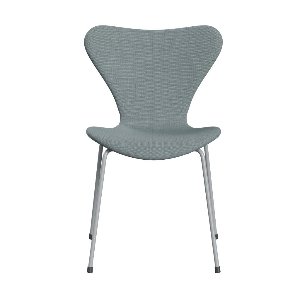 Fritz Hansen 3107 Stol Fuldpolstret, Silver Grey/Fiord Green/Blue/Stone