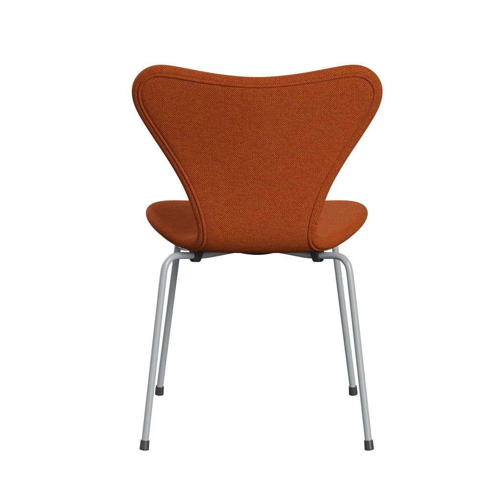 Fritz Hansen 3107 Stol Fuldpolstret, Silver Grey/Hallingdal Red/Curry