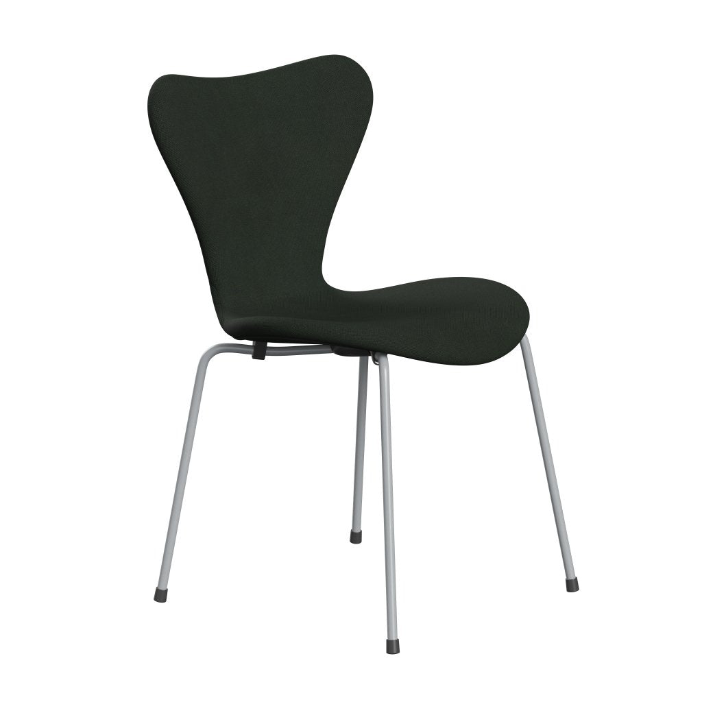 Fritz Hansen 3107 Stol Fuldpolstret, Silver Grey/Steelcut Dark Army Green