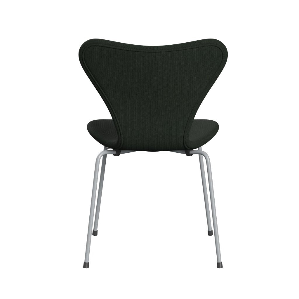 Fritz Hansen 3107 Stol Fuldpolstret, Silver Grey/Steelcut Dark Army Green