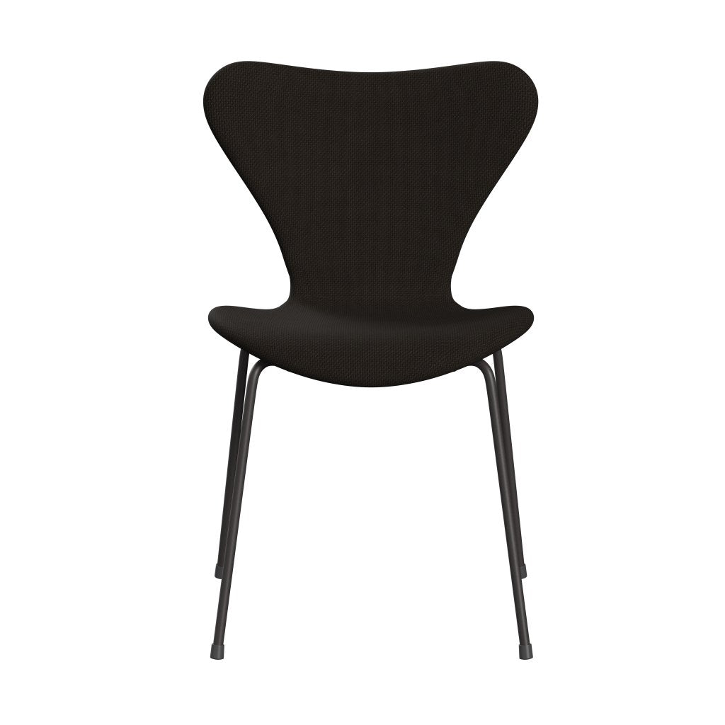 Fritz Hansen 3107 Stol Fuldpolstret, Warm Graphite/Diablo Dark Chokolate