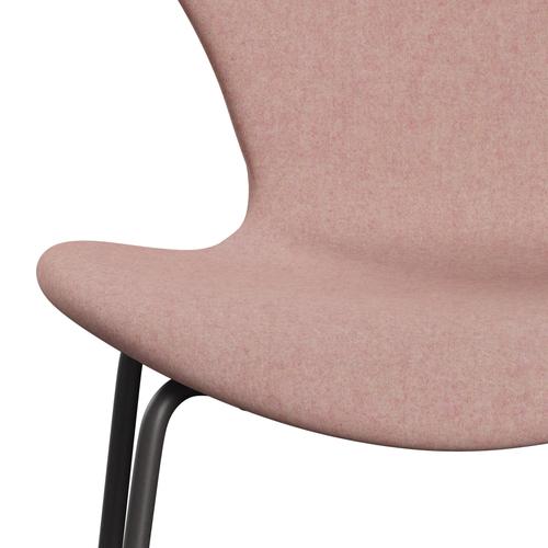 Fritz Hansen 3107 Stol Fuldpolstret, Warm Graphite/Divina Md Pale Pink