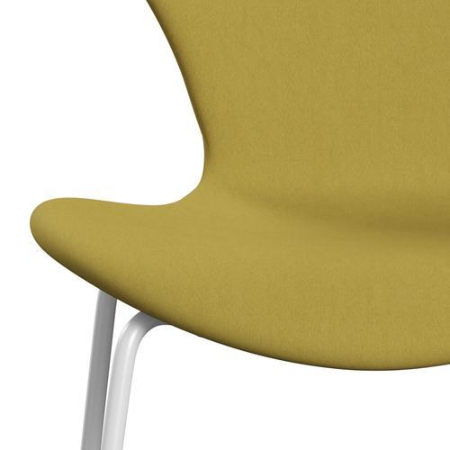 Fritz Hansen 3107 Stol Fuldpolstret, Hvid/Comfort Lys Sand (C01049)