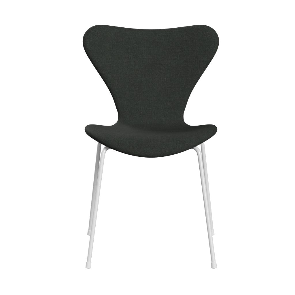 Fritz Hansen 3107 Stol Fuldpolstret, Hvid/Fiord Sort Multi