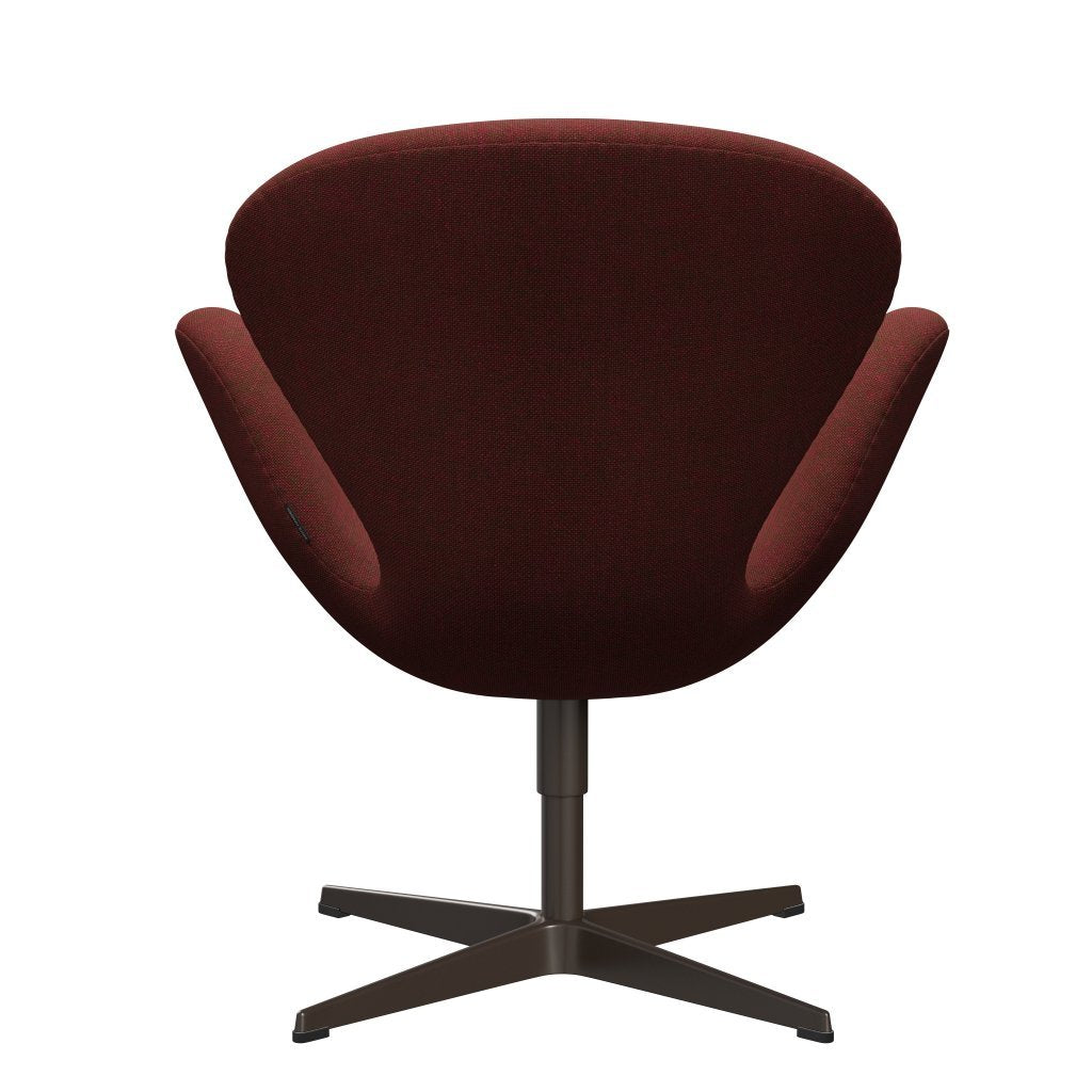 Fritz Hansen Svanenstol, Brown Bronze/Hallingdal Red/Green