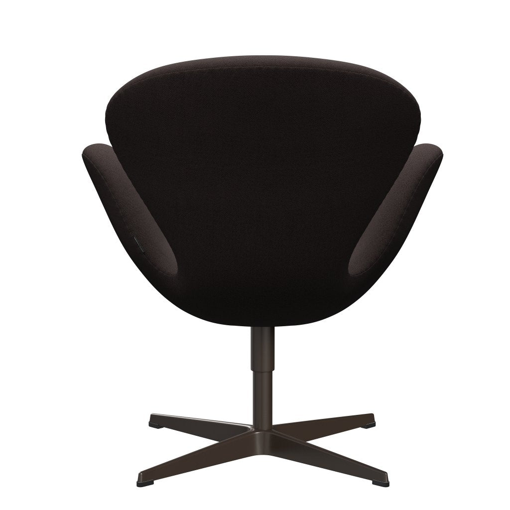 Fritz Hansen Svanenstol, Brown Bronze/Steelcut Dark Earth Brown