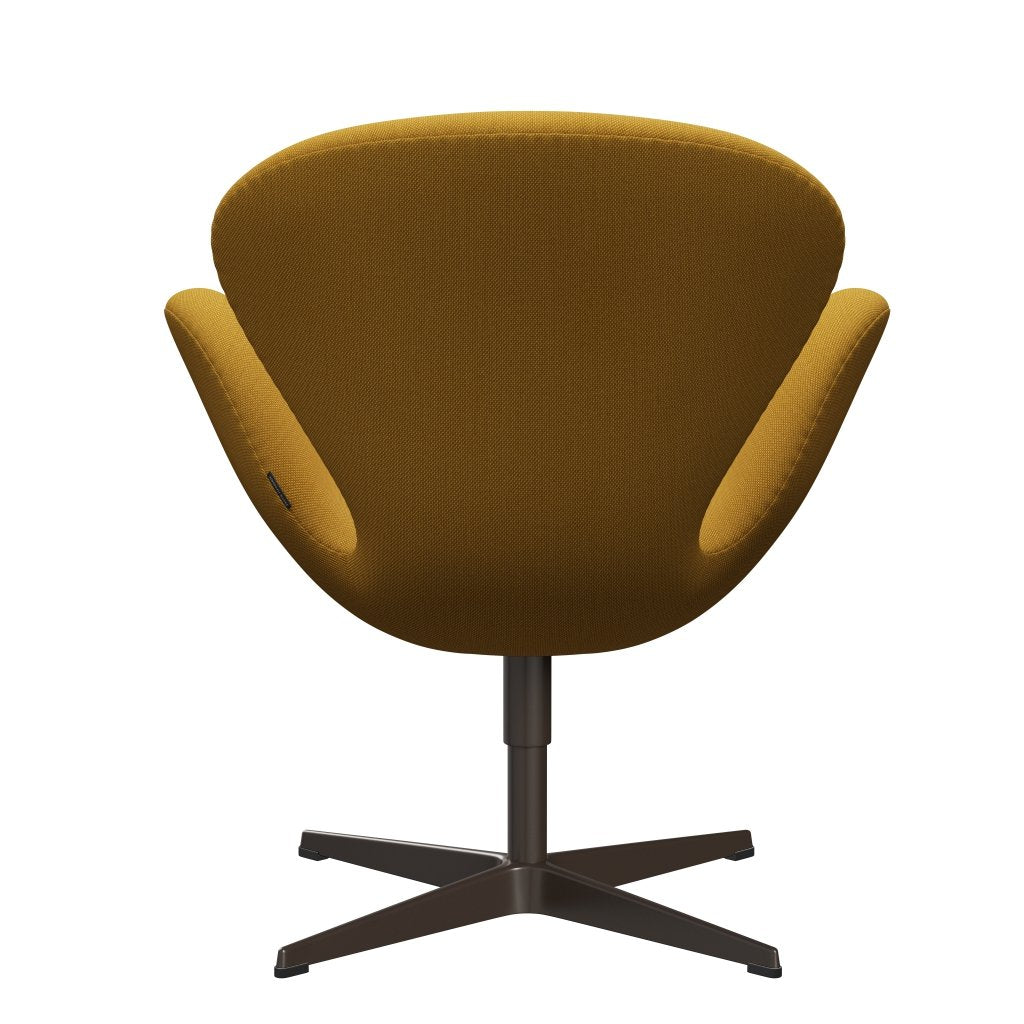 Fritz Hansen Svanenstol, Brown Bronze/Steelcut Trio Mustard (Sennep)