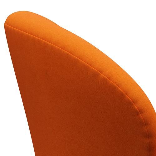 Fritz Hansen Svanenstol, Satinpoleret Aluminium/Divina Pastel Orange