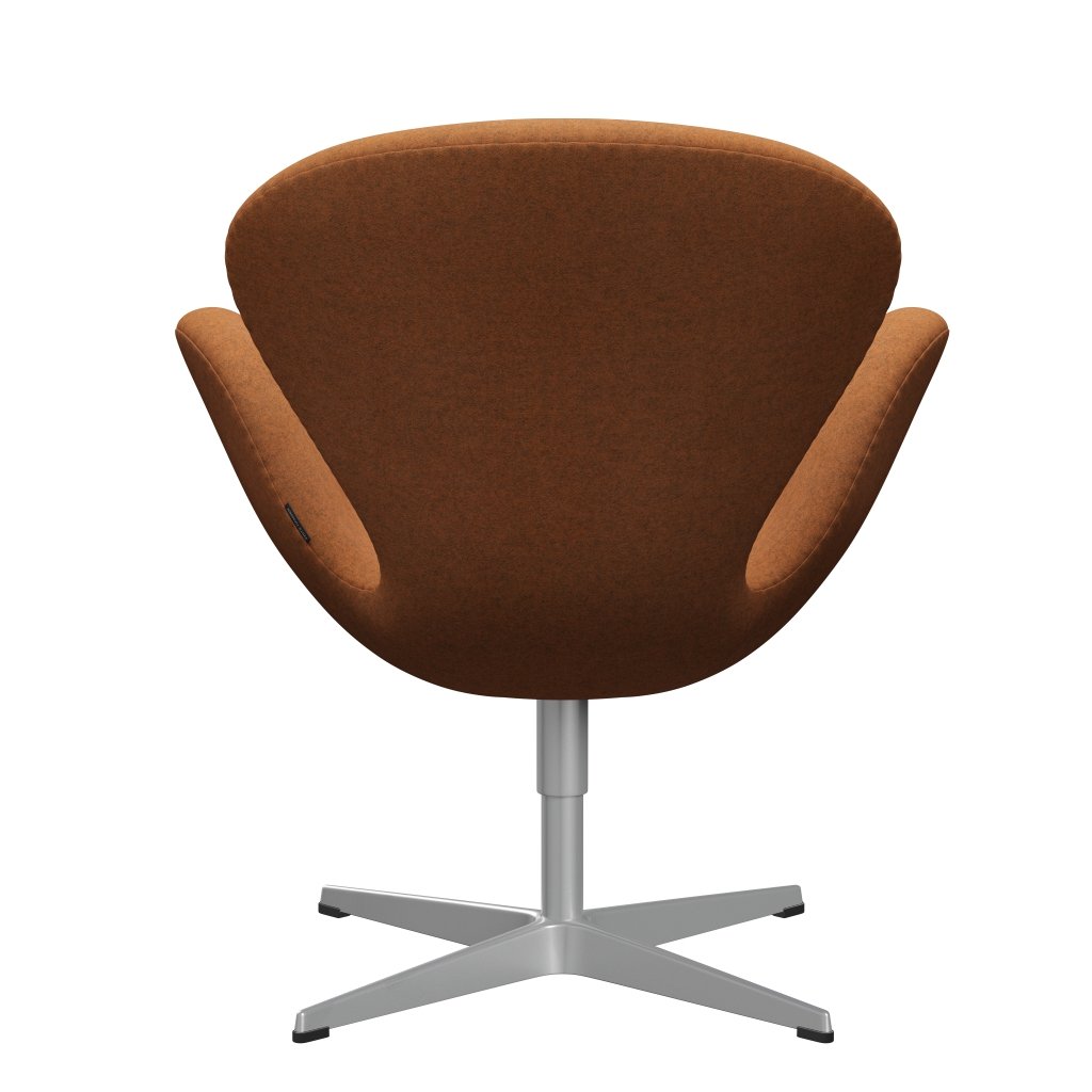 Fritz Hansen Svanenstol, Silver Grey/Divina Melange Lys Orange