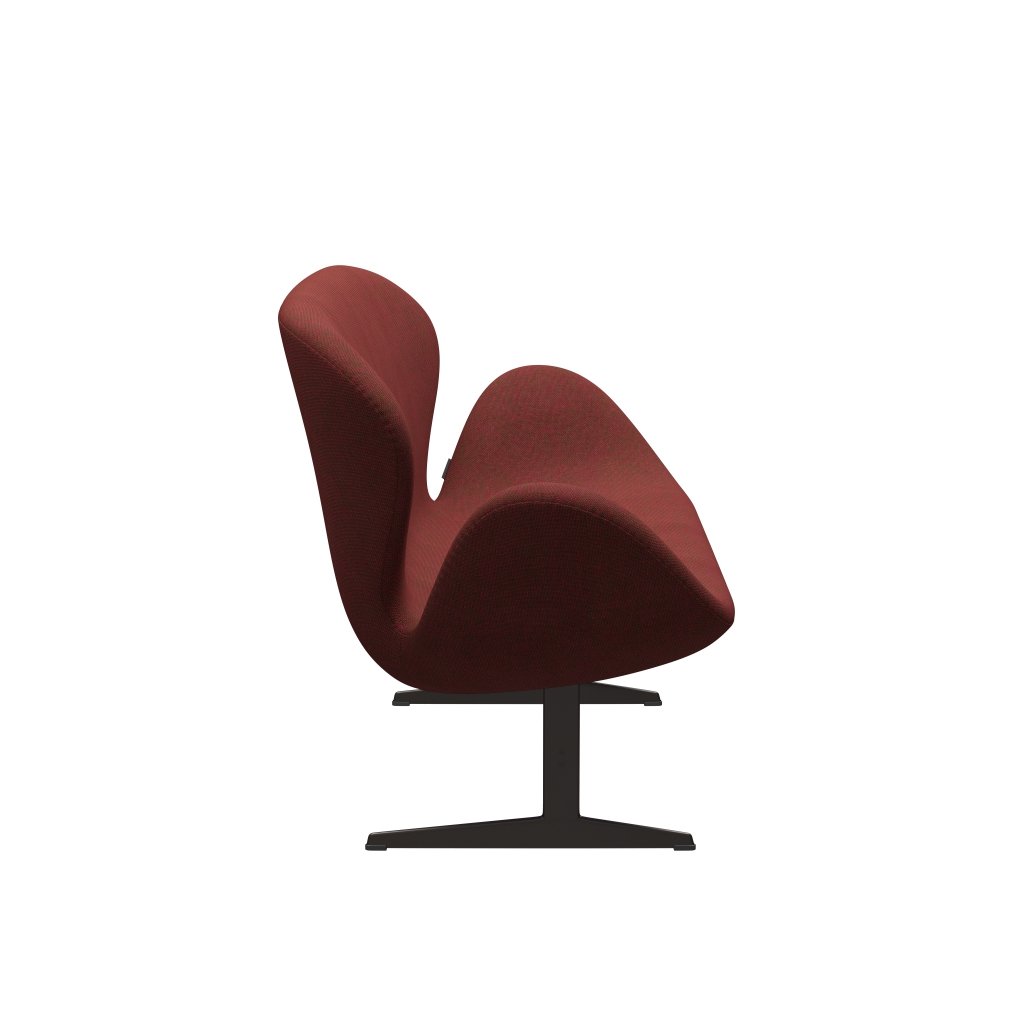 Fritz Hansen Svanesofa 2-Personers, Brown Bronze/Hallingdal Red/Green