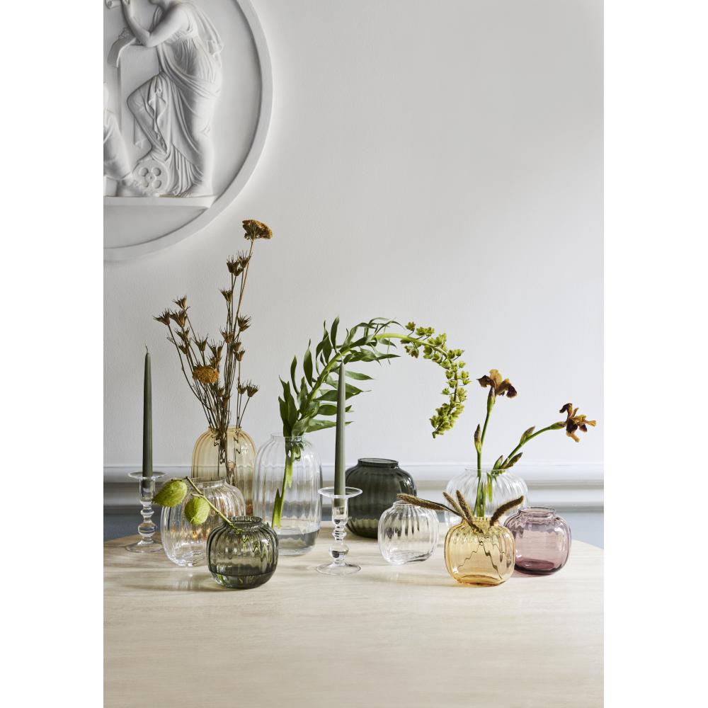 Holmegaard Primula Oval Vase Amber, H12,5cm