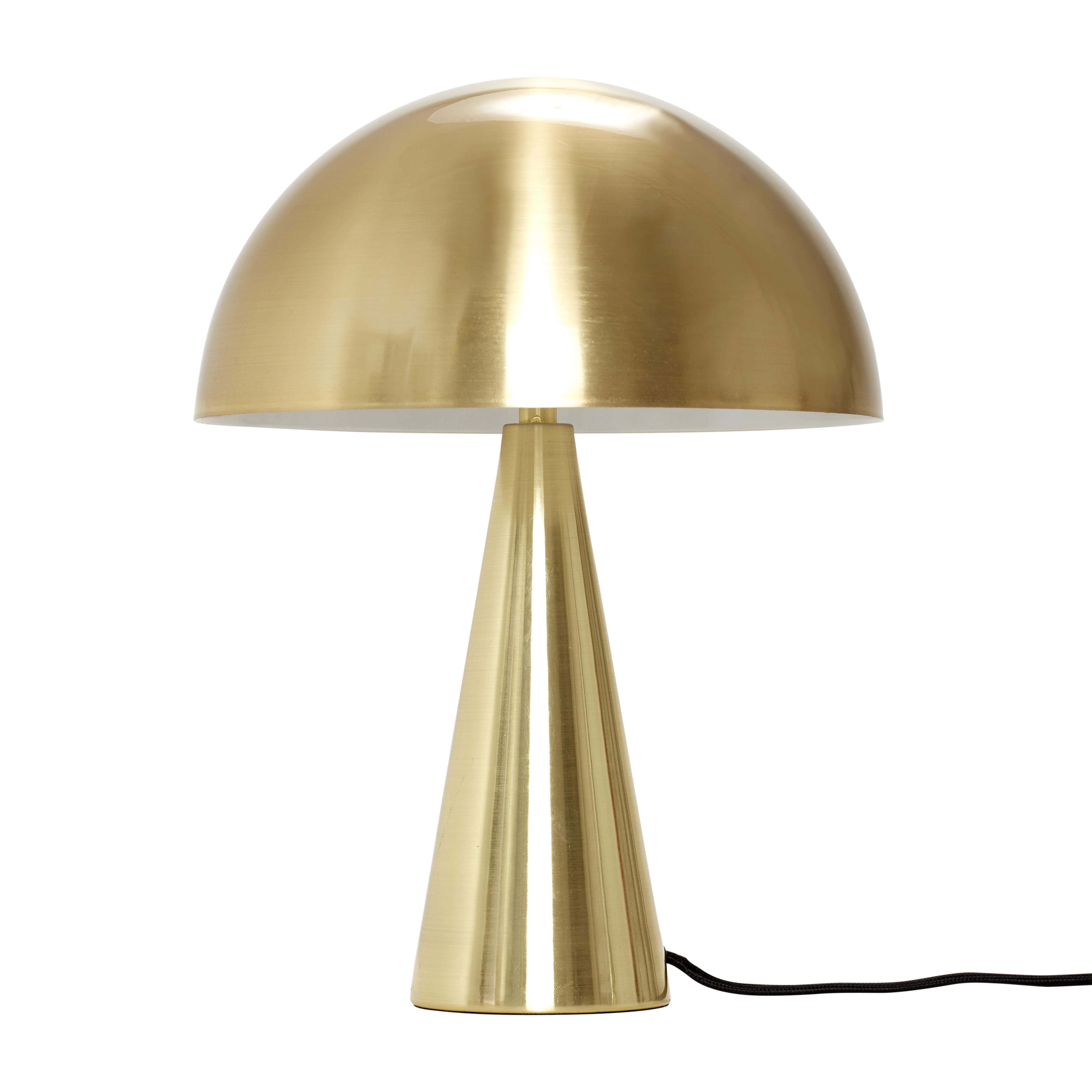 Hübsch Mush Bordlampe Messing Metal, 25x33 Cm
