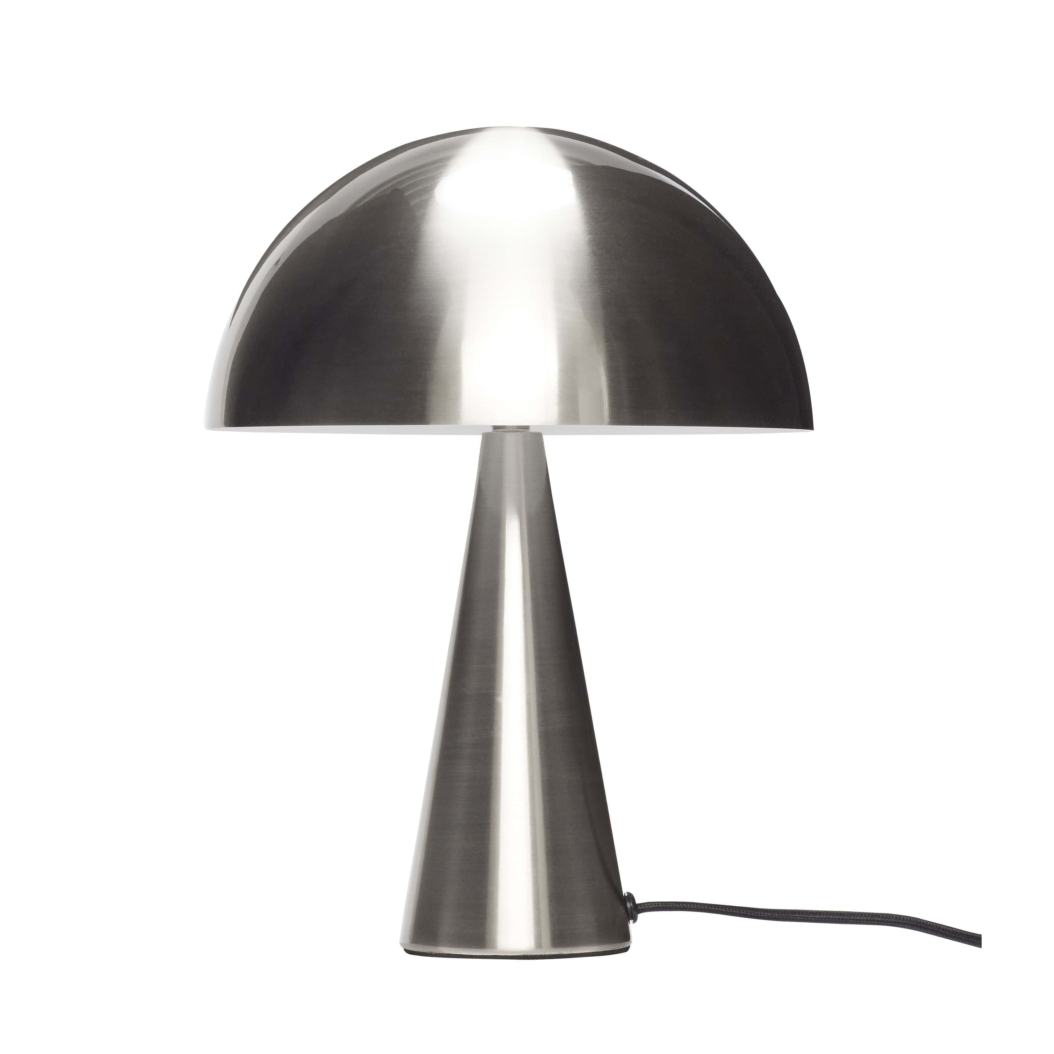 Hübsch Mush Bordlampe Metal Nikkel, 25x33 Cm