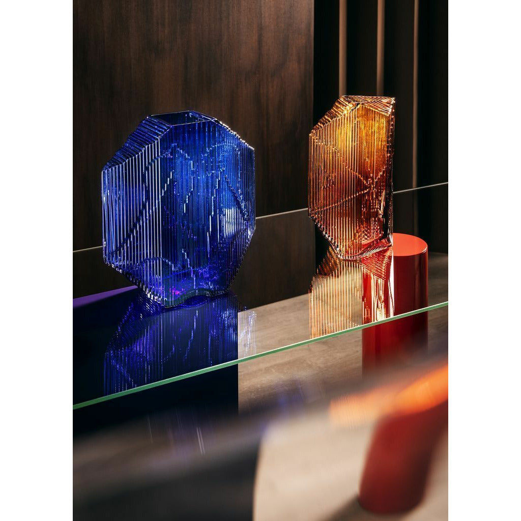 Iittala Kartta Glasskulptur Regnblå, 15 x 32 Cm