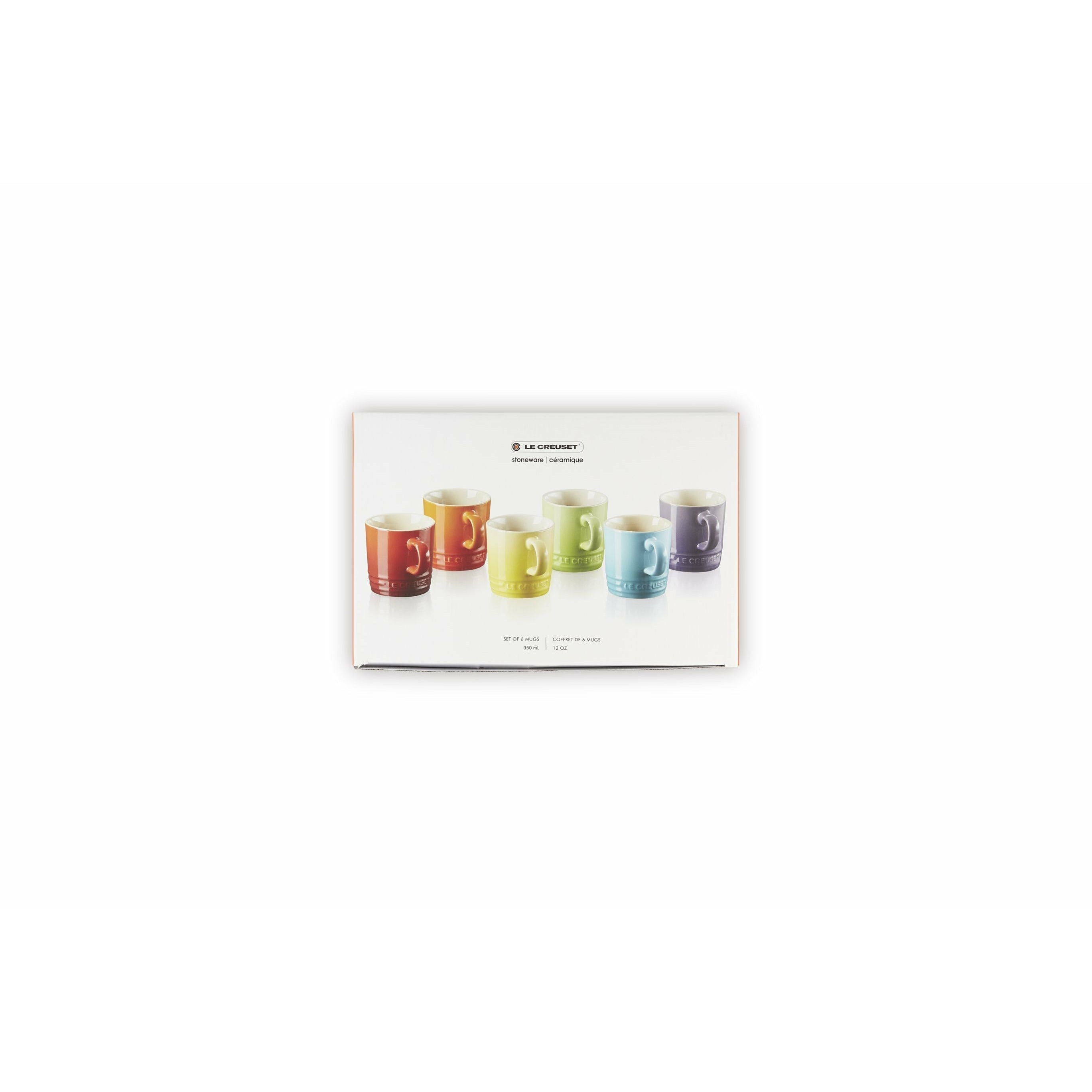 Le Creuset Rainbow Collection Sæt med 6 Krus 350 Ml, Farverig