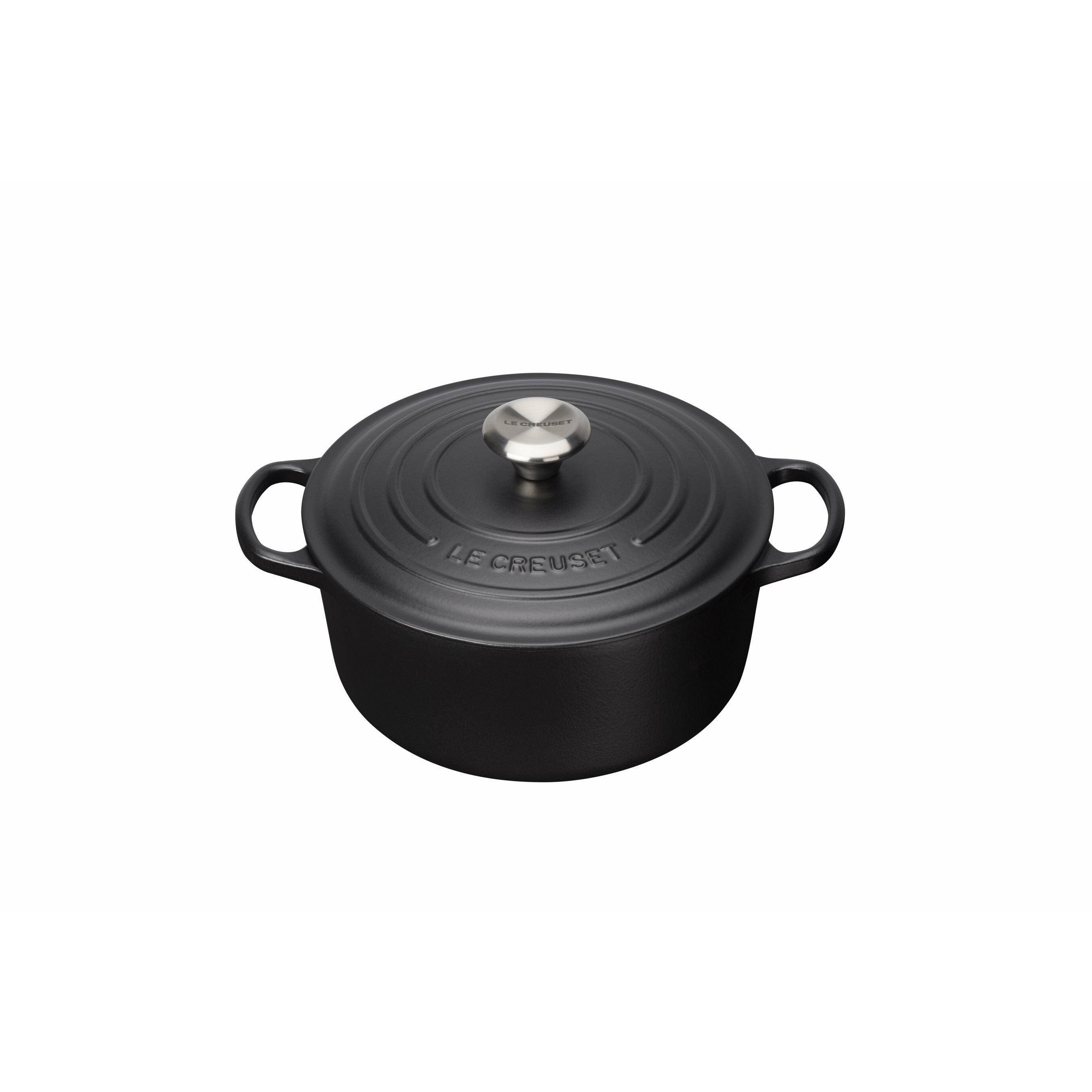 Le Creuset Signature Rund Gryde 20 Cm, Sort