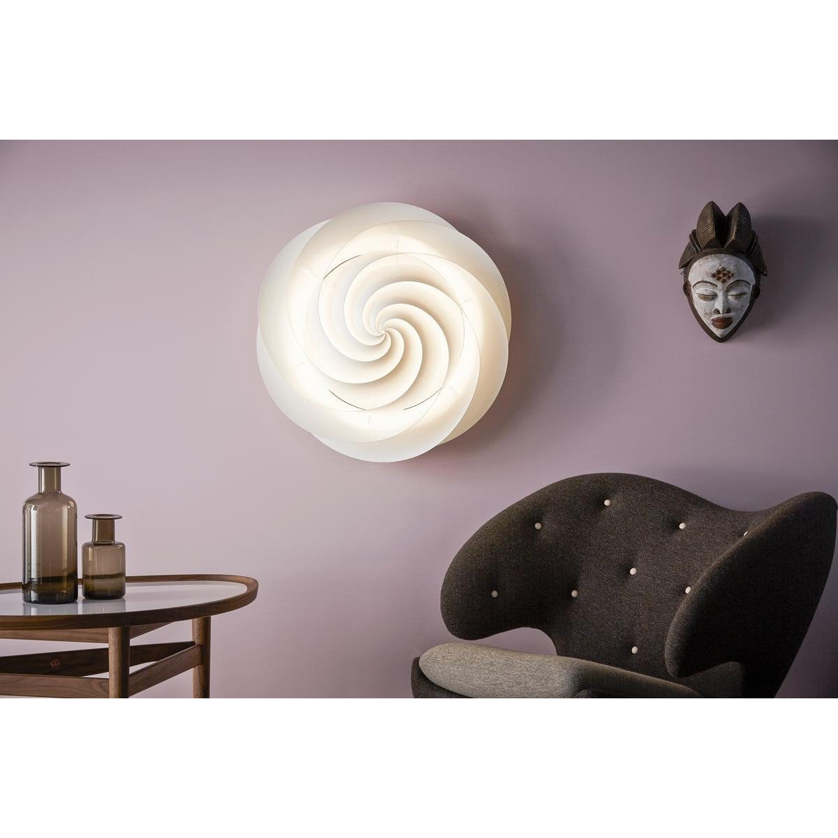 Le Klint Swirl Loft-/Væglampe, Hvid Ø75 cm