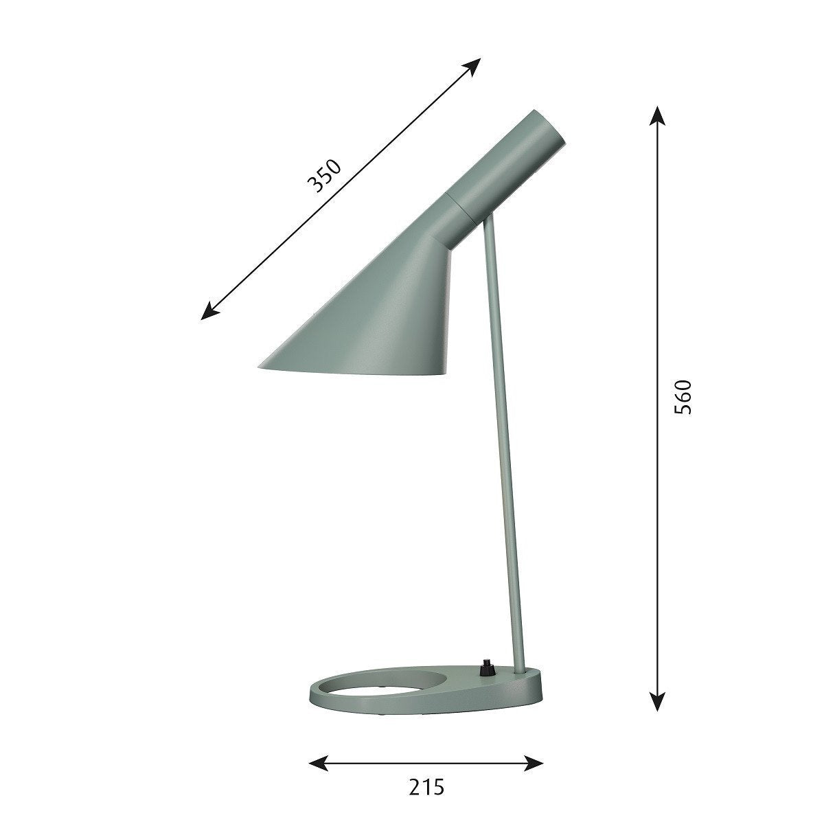 Louis Poulsen Aj Table Lamp, Pale Kerosene