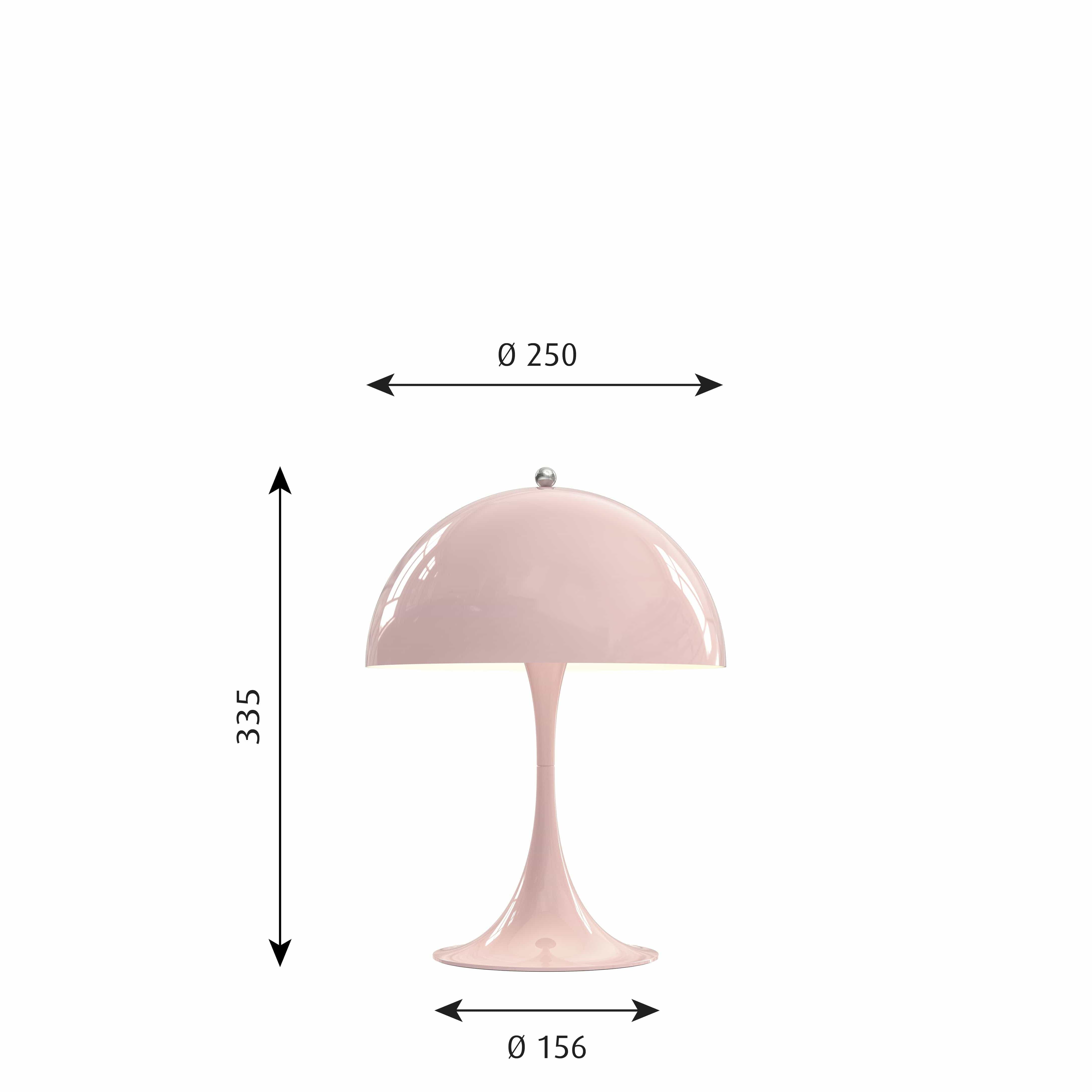 Louis Poulsen Panthella Mini Bordlampe, Pale Rose