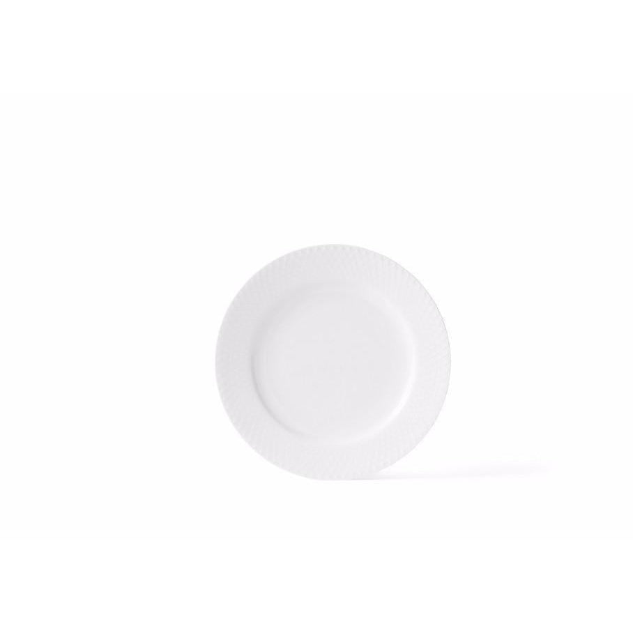 Lyngby Porcelæn Rhombe Frokosttallerken Hvid, 21 cm