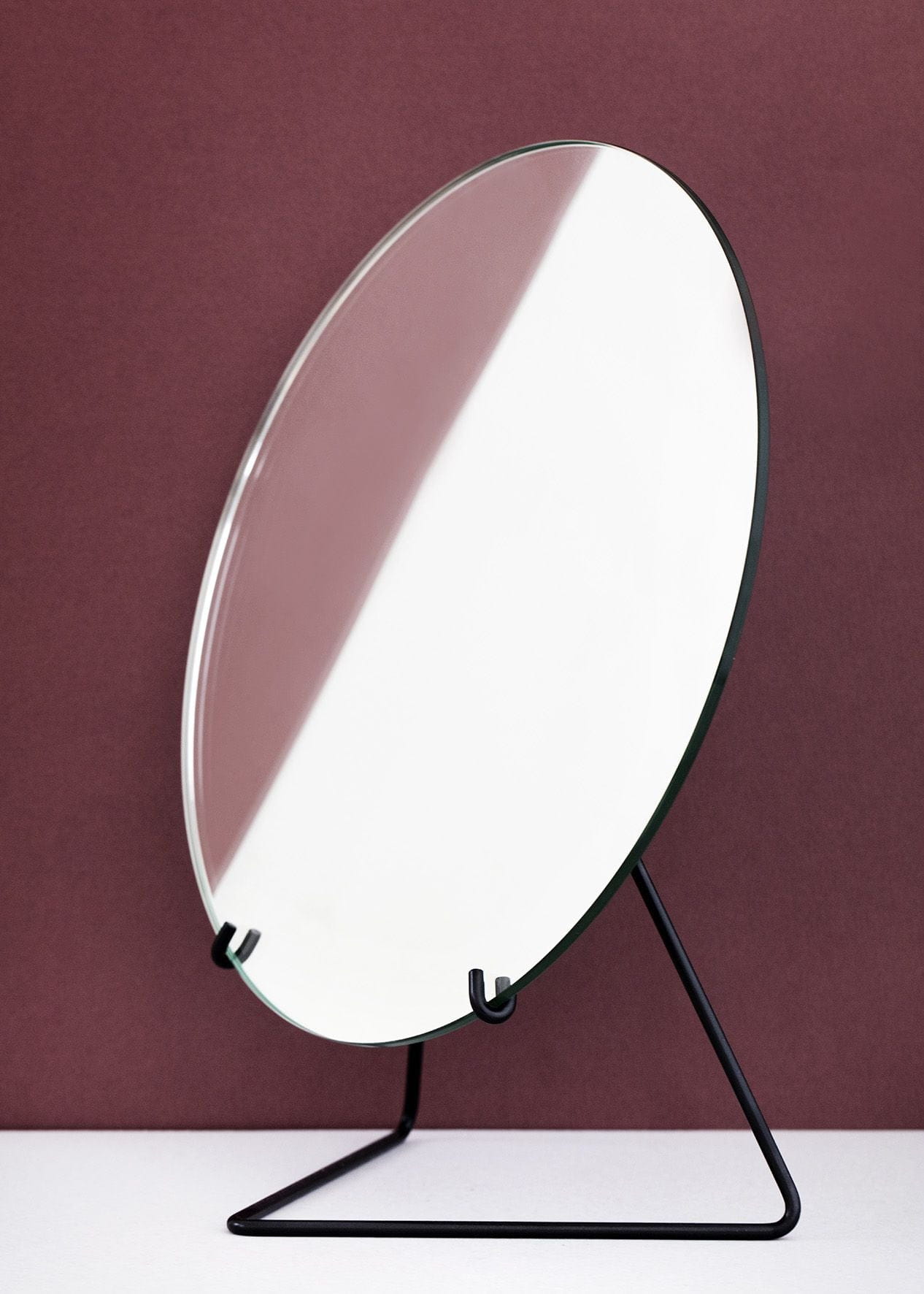 Moebe Standing Mirror Spejl Ø20 Cm, Sort