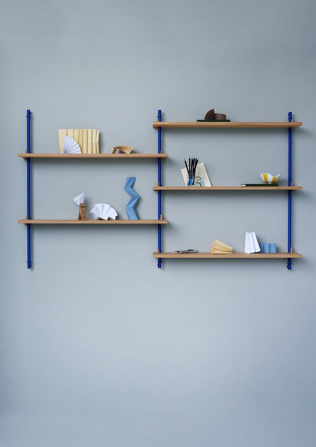 Moebe Wall Shelving WS.115.2, Eg/Sort