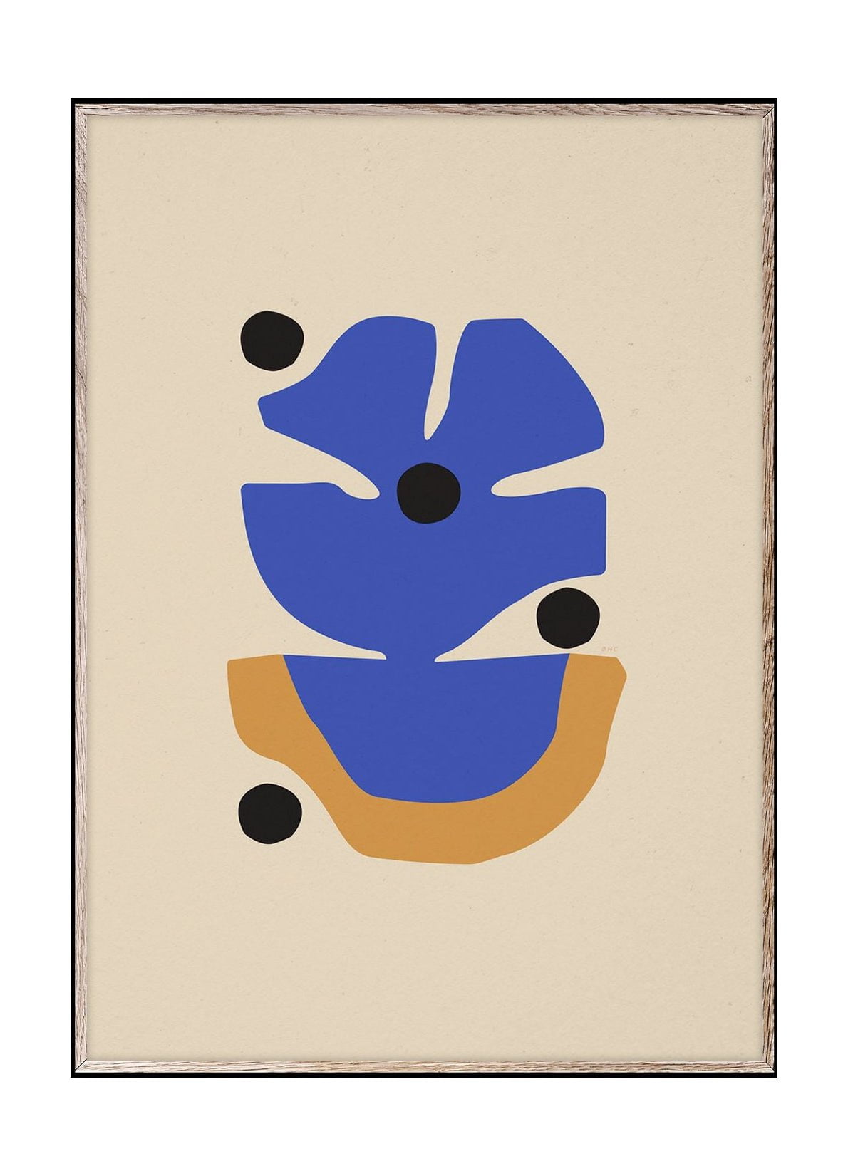 Paper Collective Flor Azul Plakat, 50x70 Cm