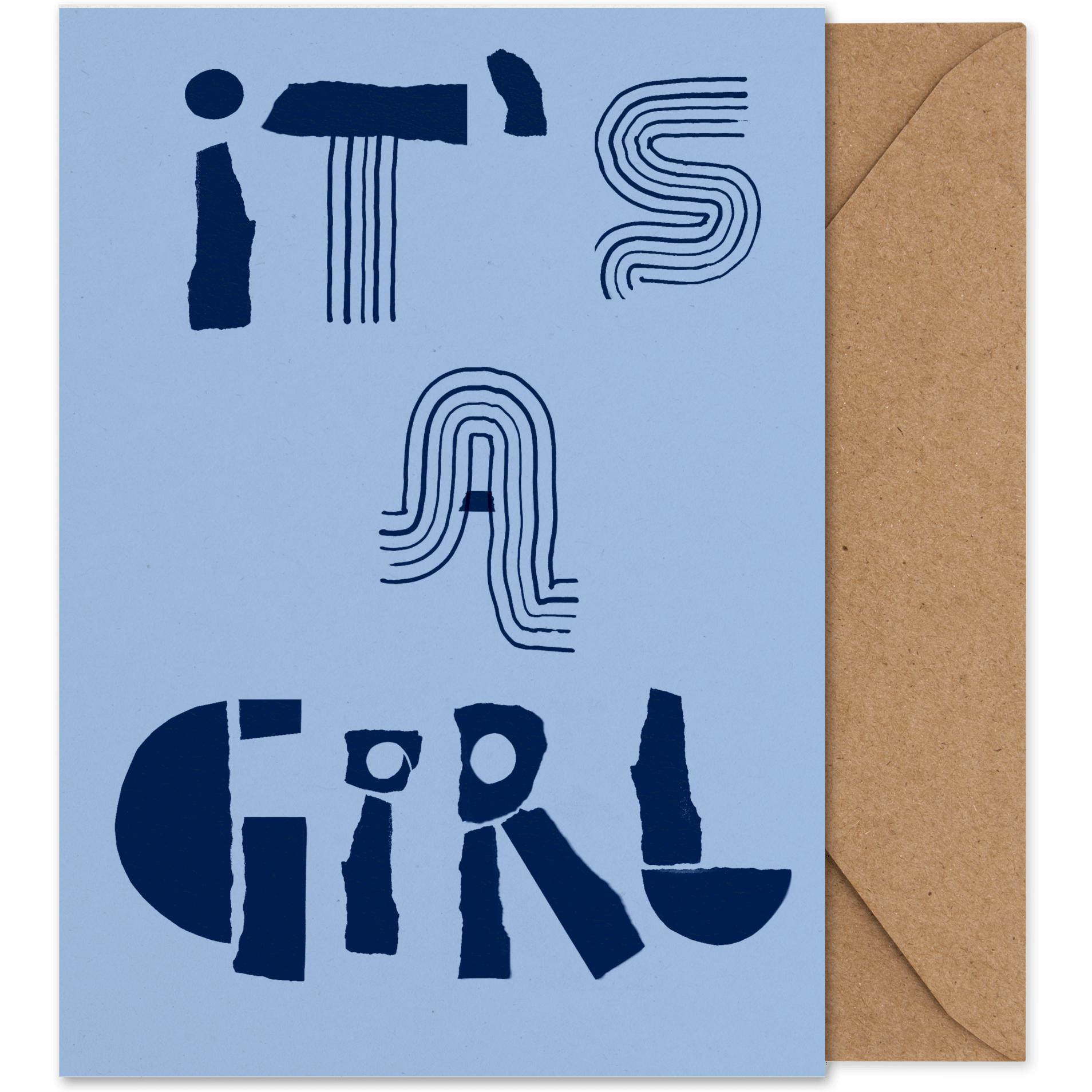 Paper Collective It'S A Girl Art Card