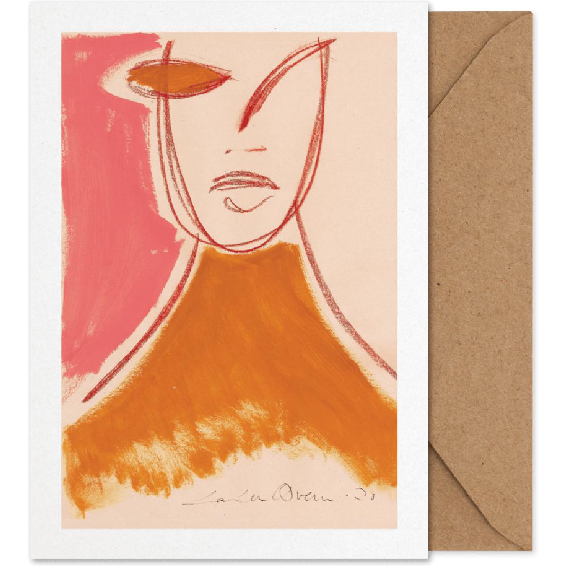 Paper Collective Pink Portrait Art Card