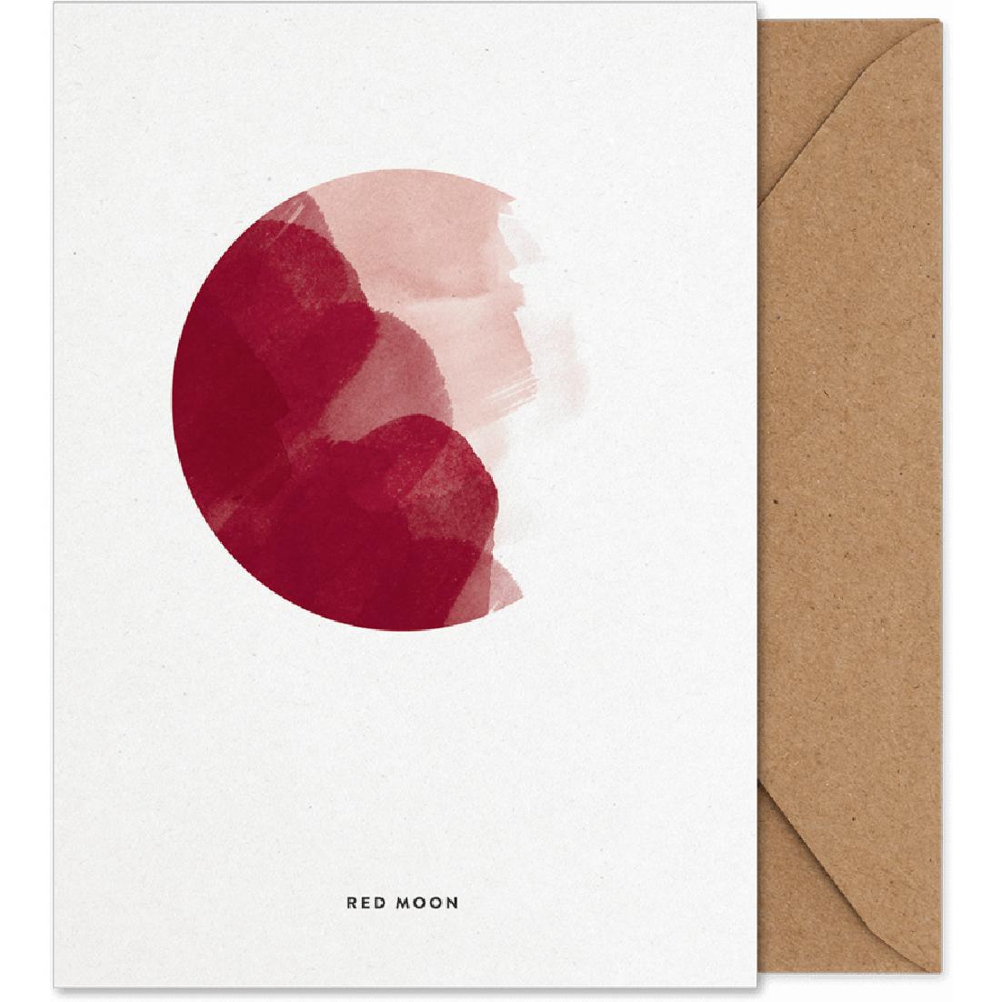 Paper Collective Red Moon Art Card