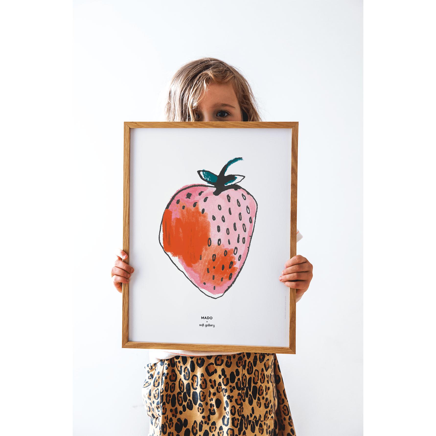 Paper Collective Strawberry Plakat, 30X40 Cm