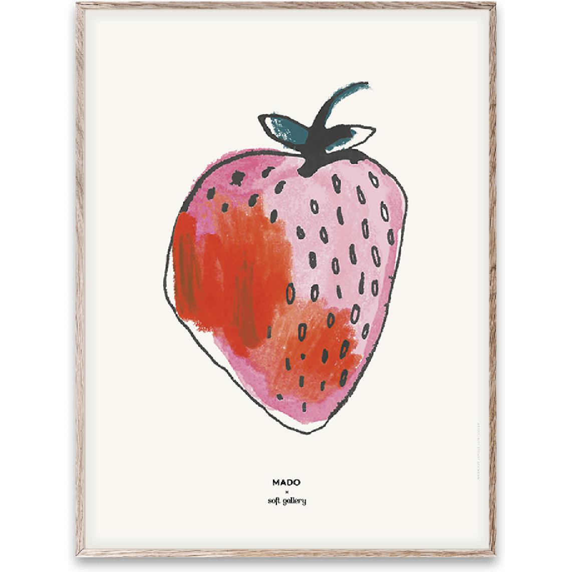 Paper Collective Strawberry Plakat, 30X40 Cm