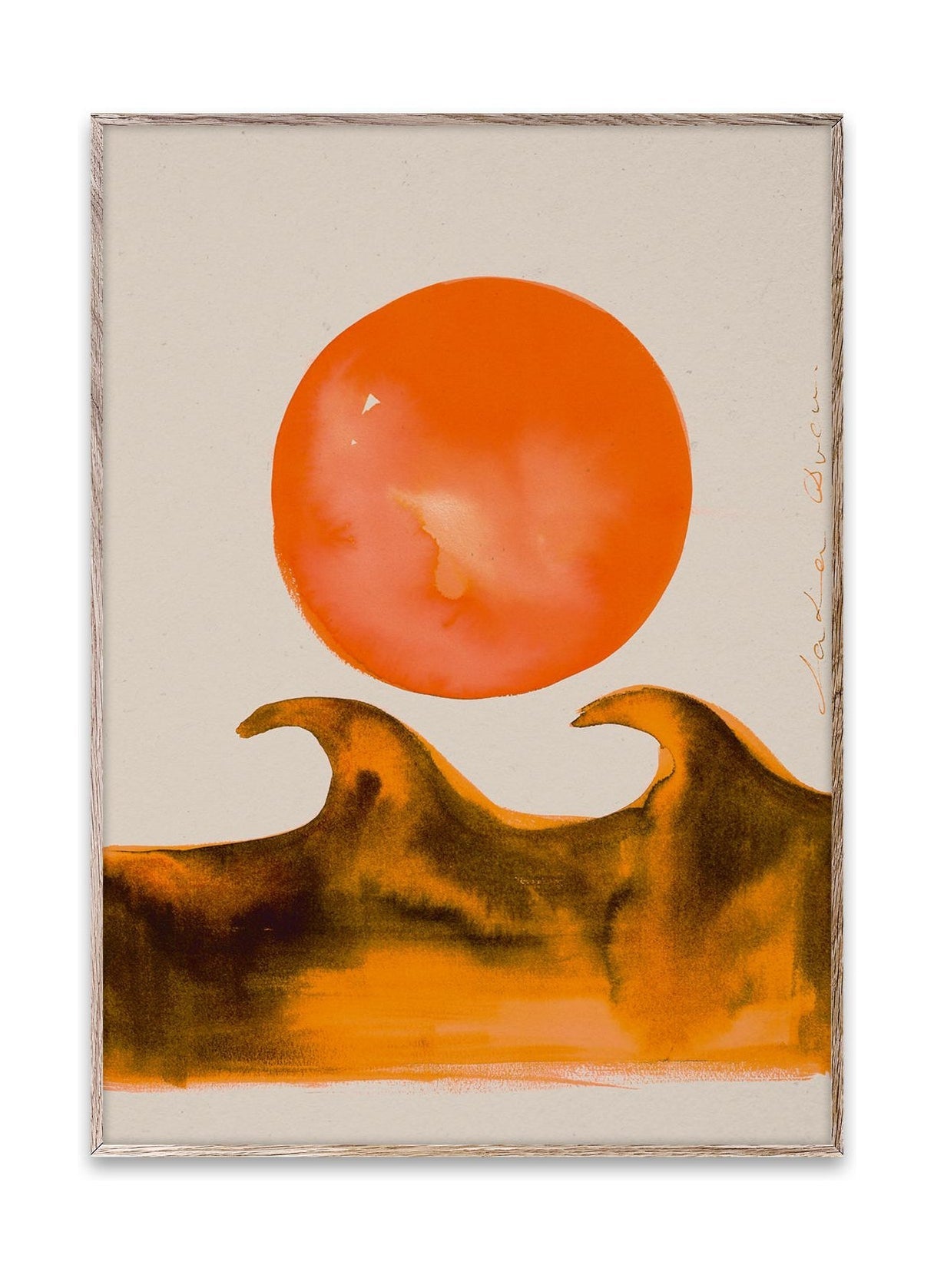 Paper Collective Sunset Waves Plakat, 30x40 cm