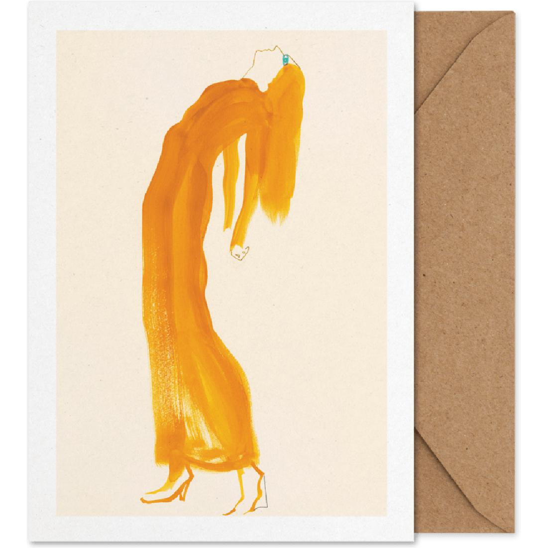Paper Collective The Saffron Dress Art Card