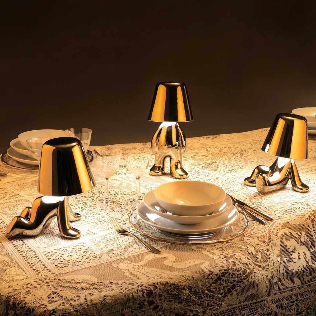 Qeeboo Golden Brothers Bordlampe by Stefano Giovannoni, Tom