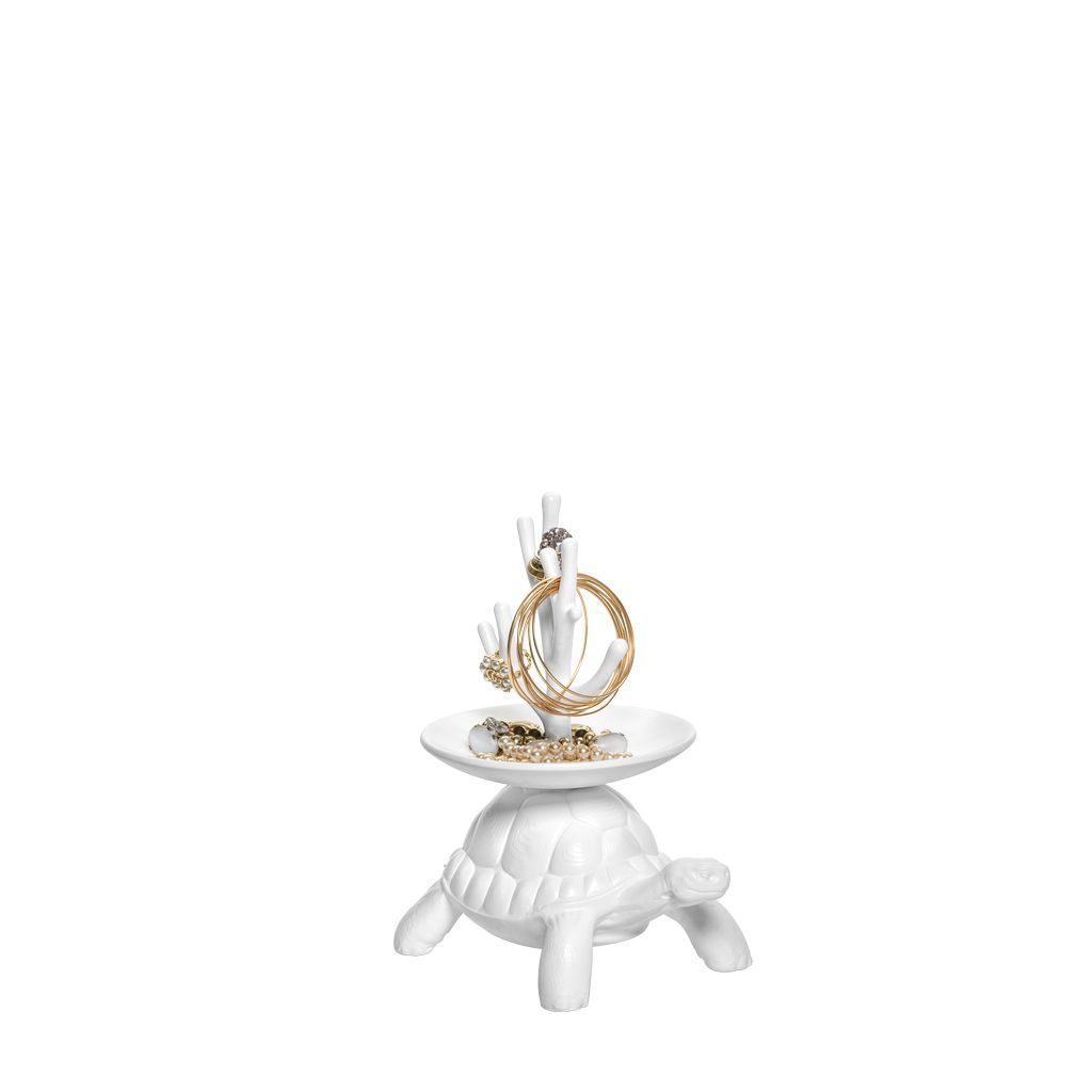 Qeeboo Turtle Carry Jewelry Tree XS, Hvid