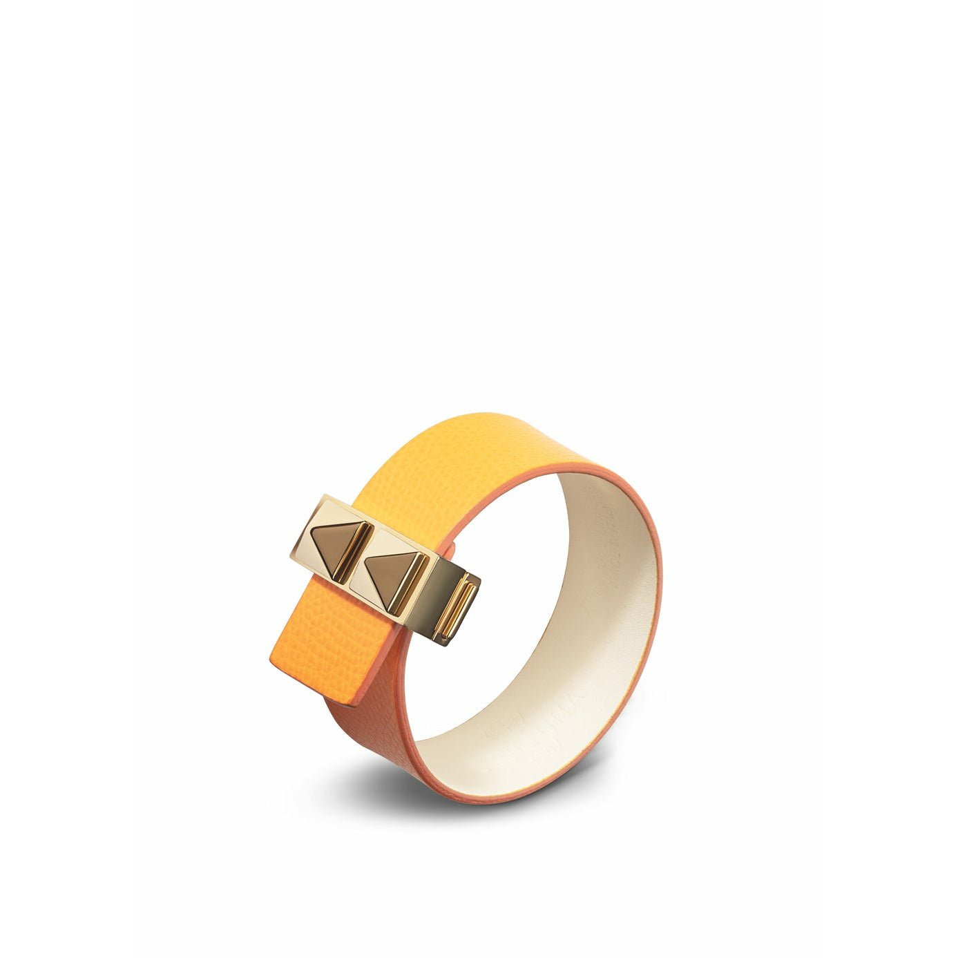 Skultuna Clasp Rivets Thin Armbånd Forgyldt 23 mm L 17 & 18 cm, Orange