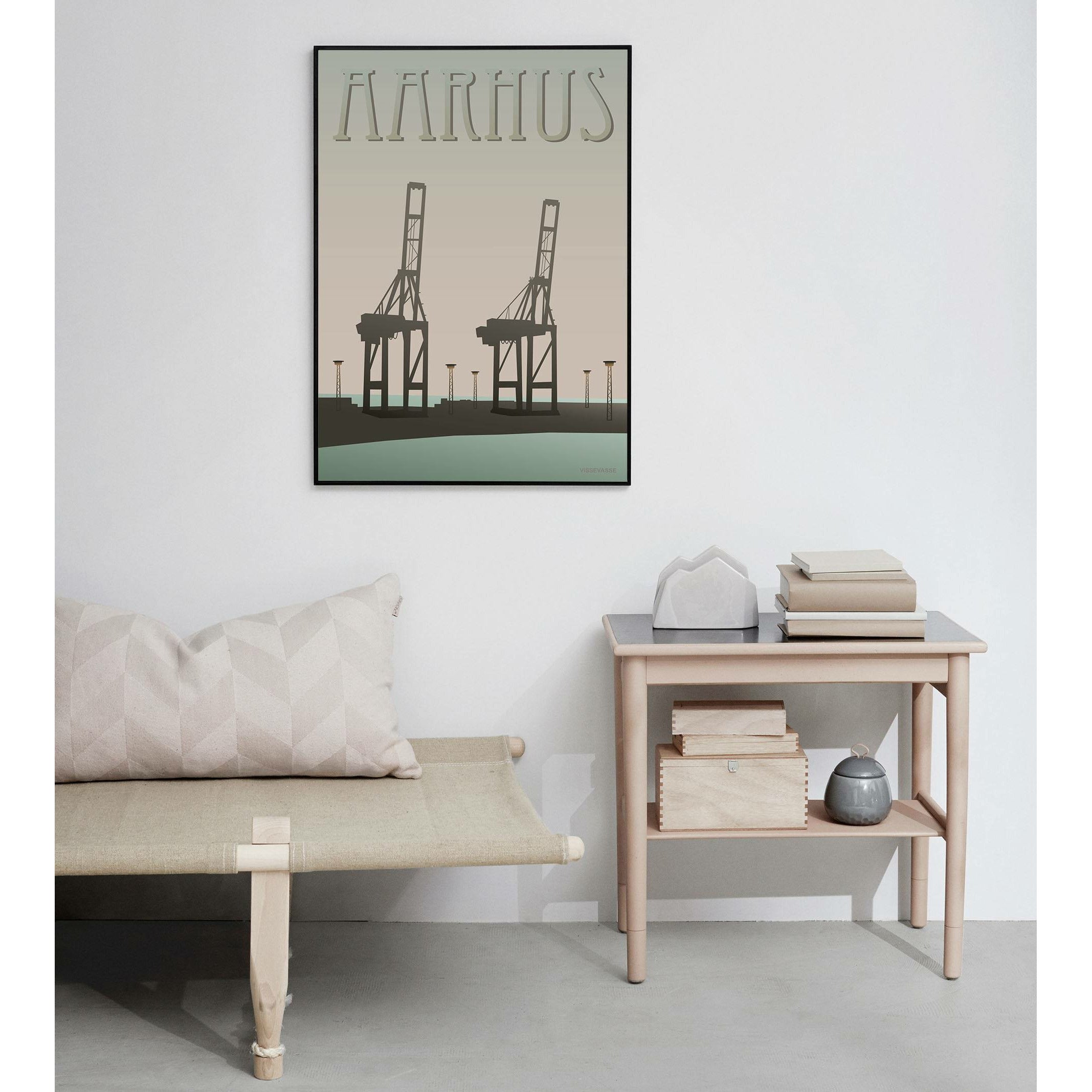 Vissevasse Aarhus Havnen Plakat, 70X100 Cm