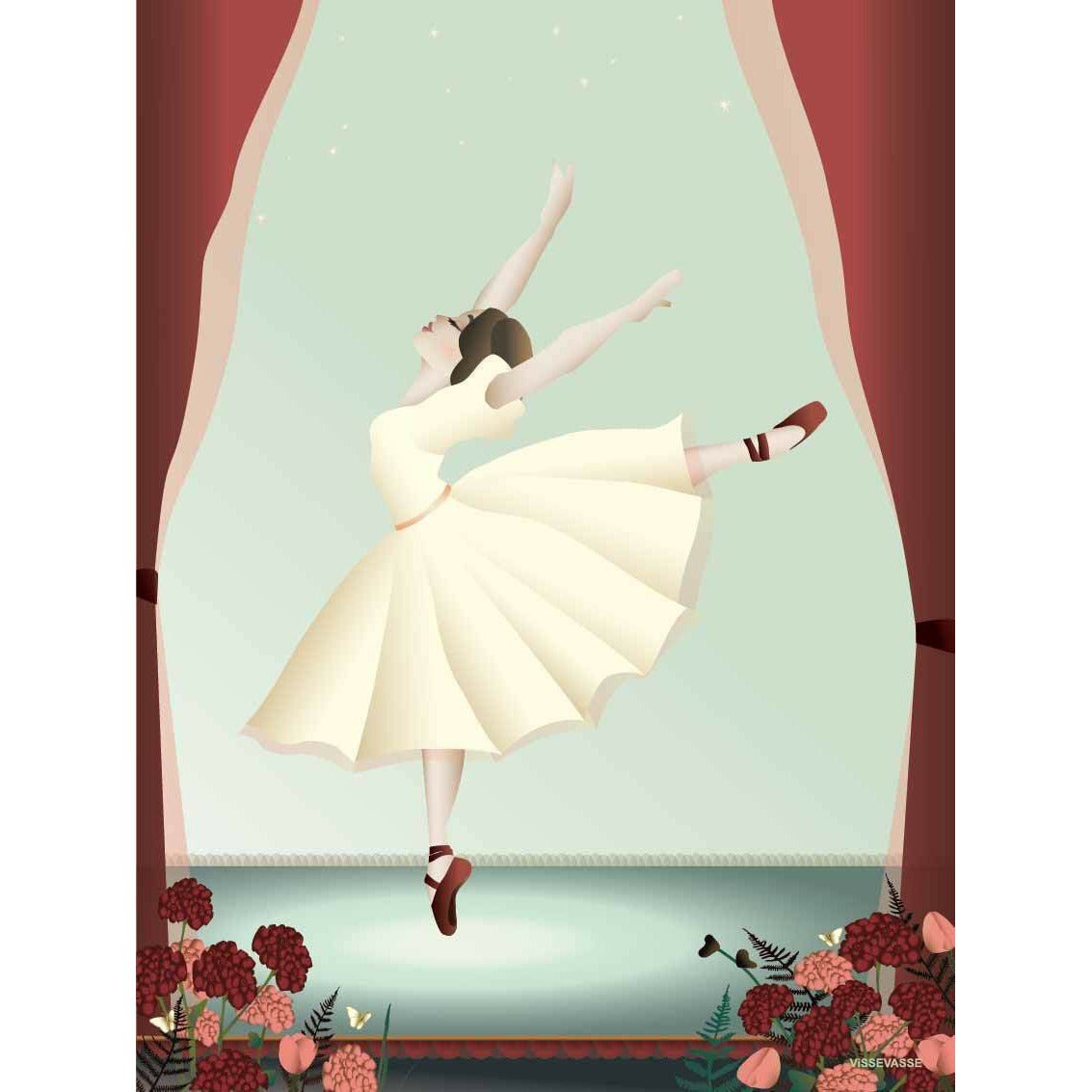 Vissevasse Ballerina Plakat, 50X70 Cm