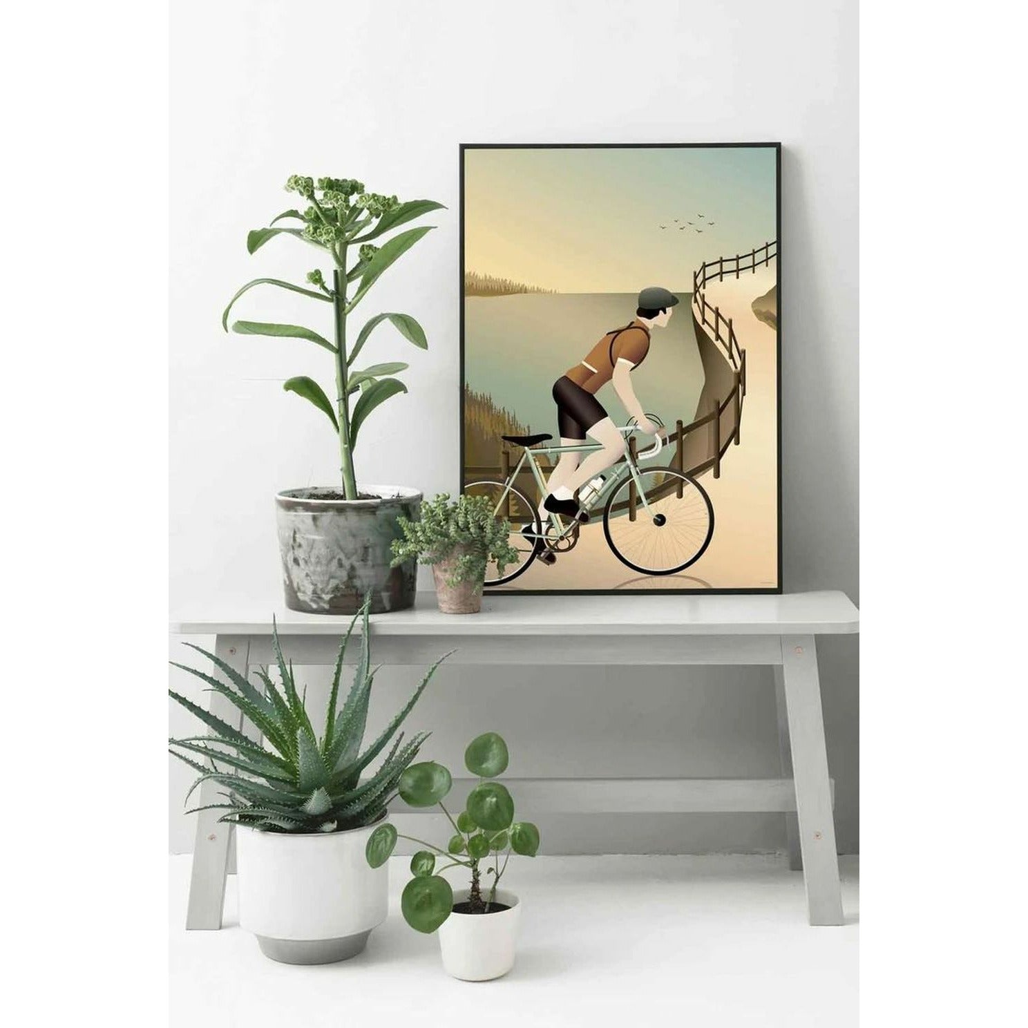 Vissevasse Cycling In The Hills Plakat, 50X70 Cm