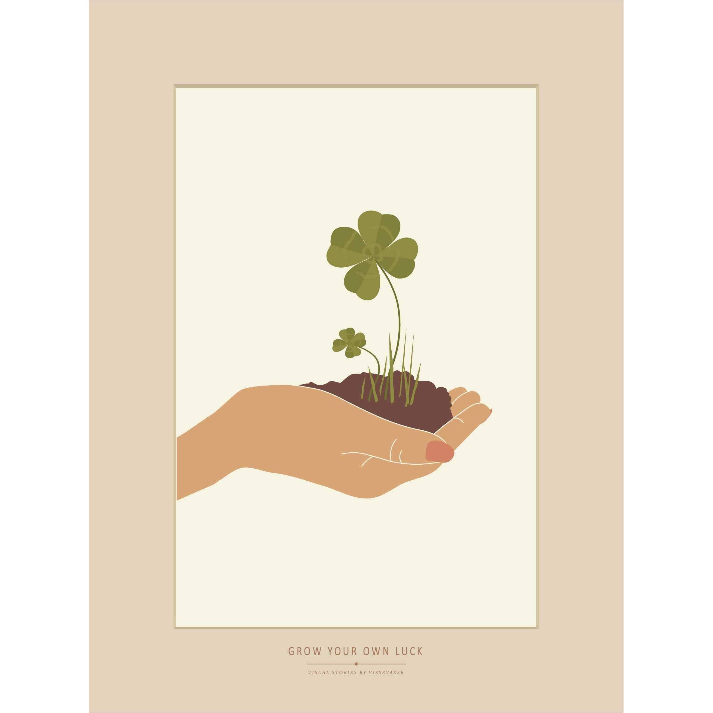 Vissevasse Grow Your Own Luck Plakat, 30X40 Cm