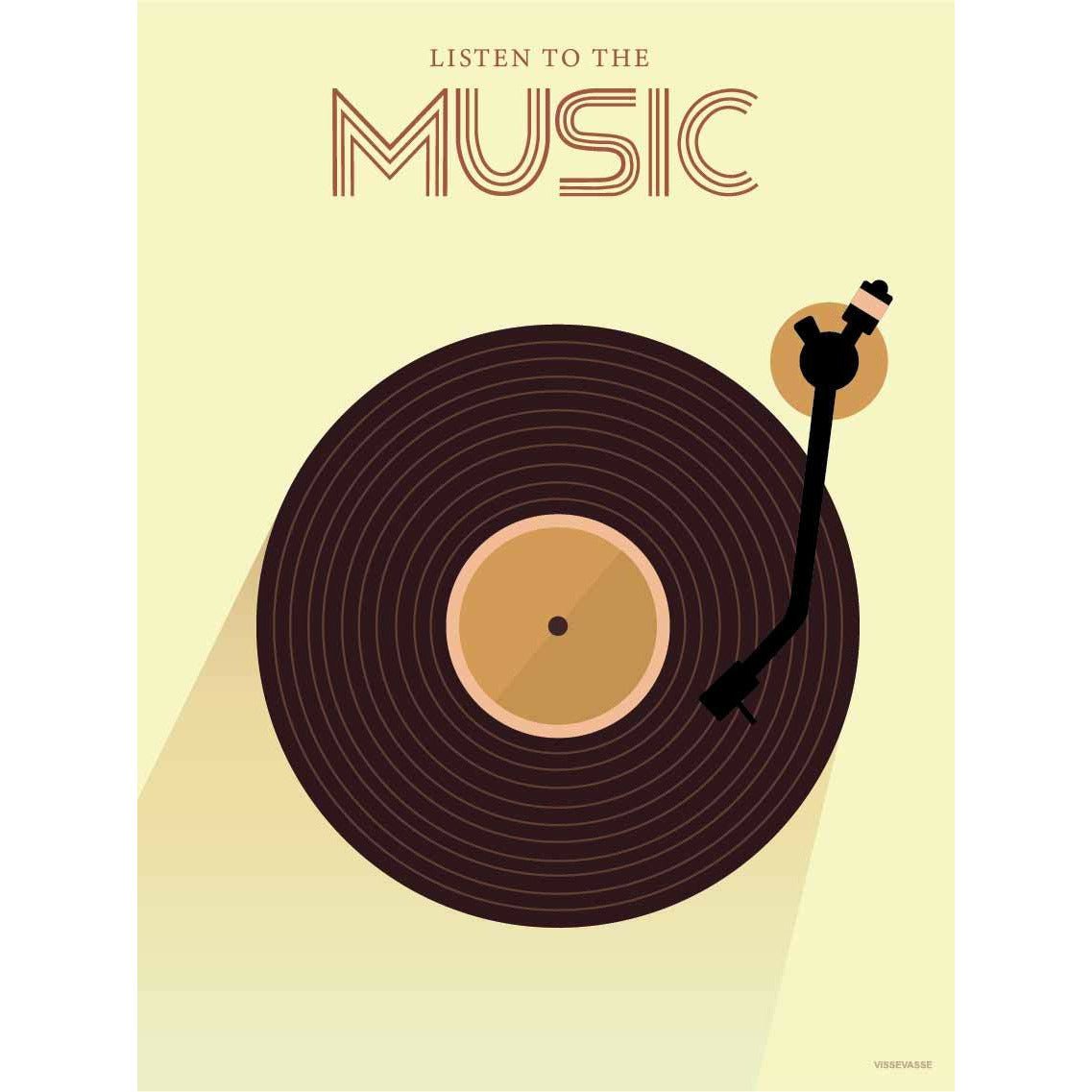 Vissevasse Listen To The Music Plakat, 50X70 Cm