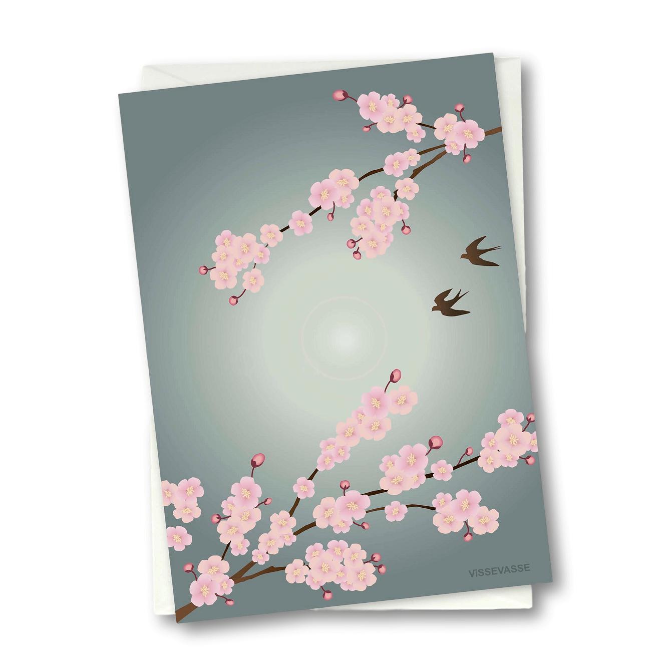 Vissevasse Sakura Anledningskort, 10,5x15cm