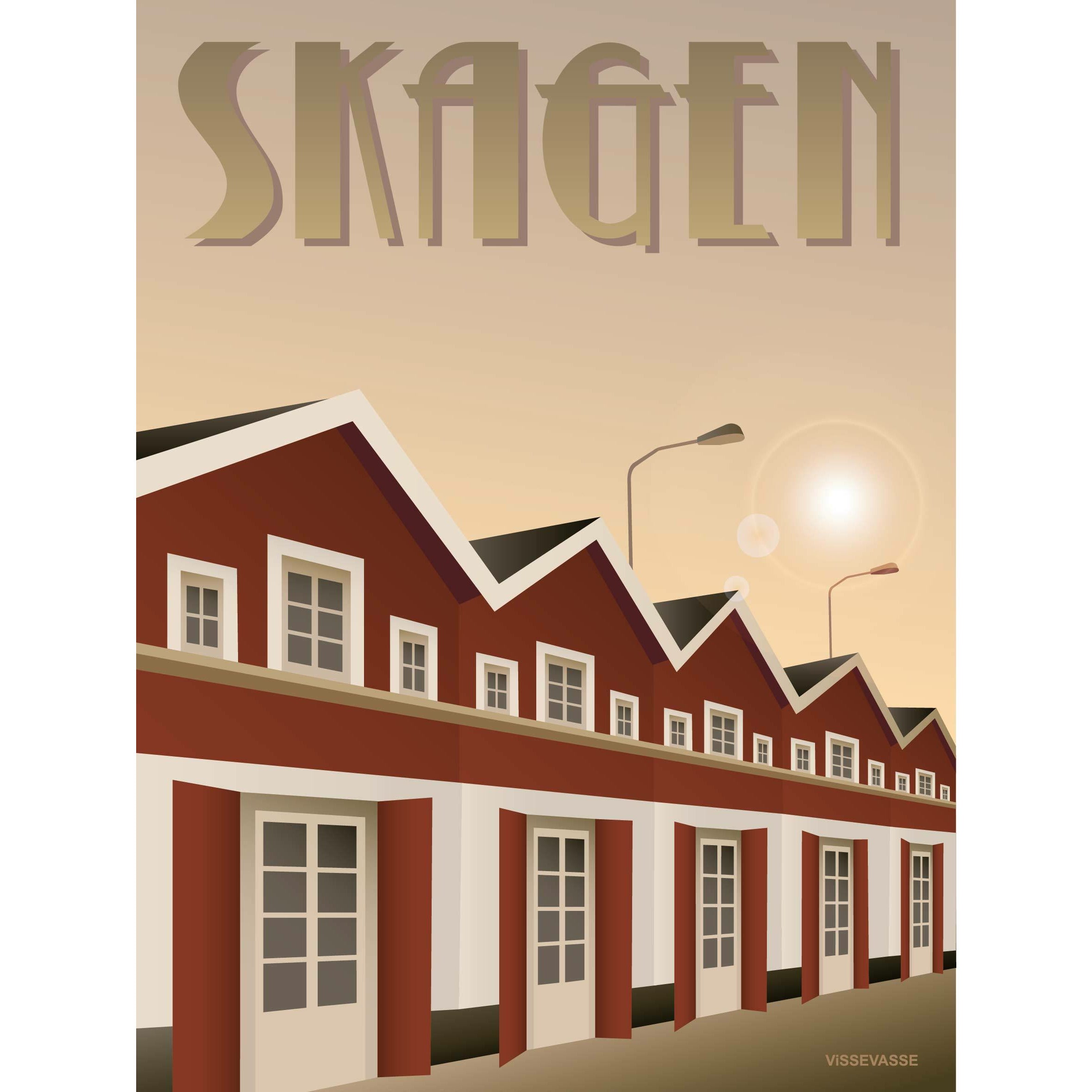 Vissevasse Skagen Havnen Plakat, 70X100 Cm