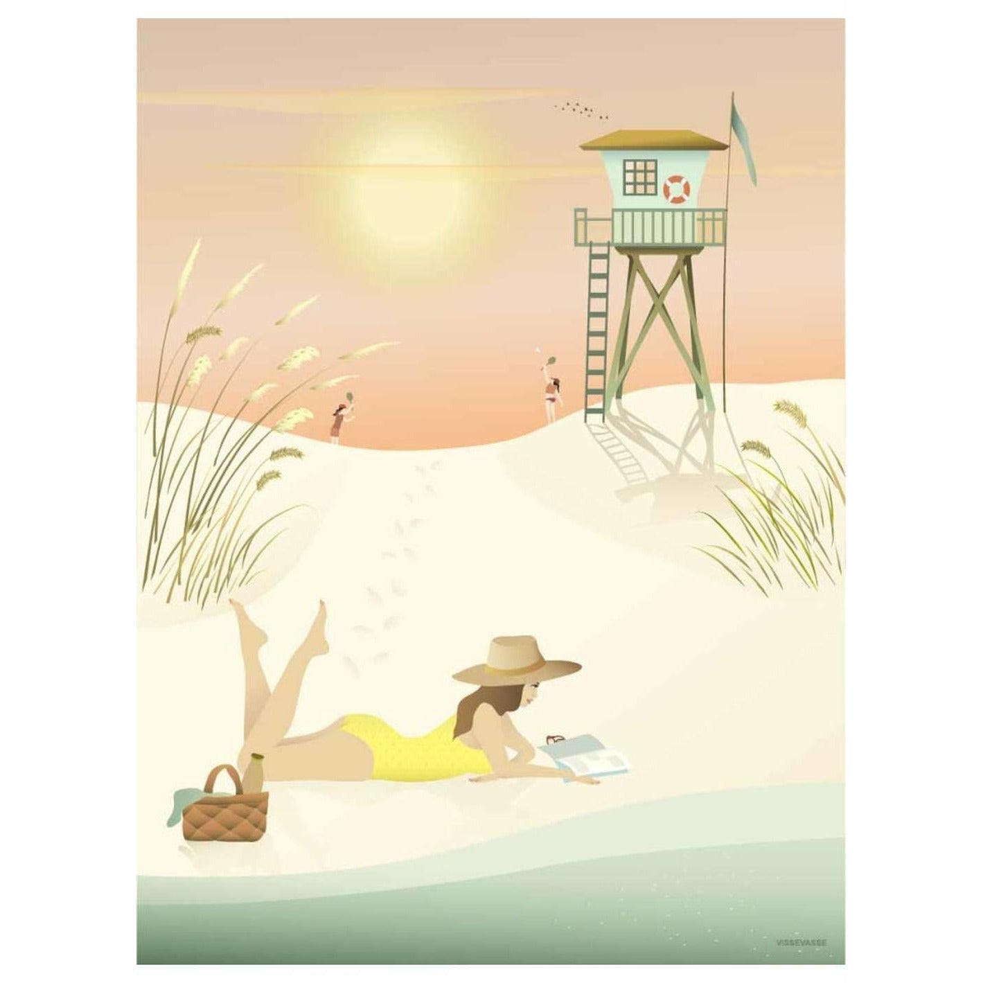 Vissevasse Sunny Days Plakat, 15 x 21 cm